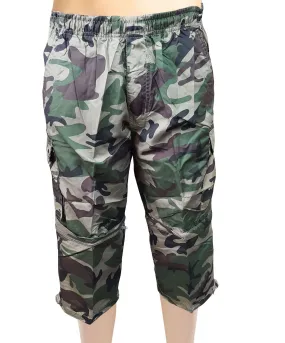 2 in 1  Army Camouflage 3/4 Crop Capri Trousers