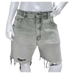 90s Green Denim Stonewash Shorts