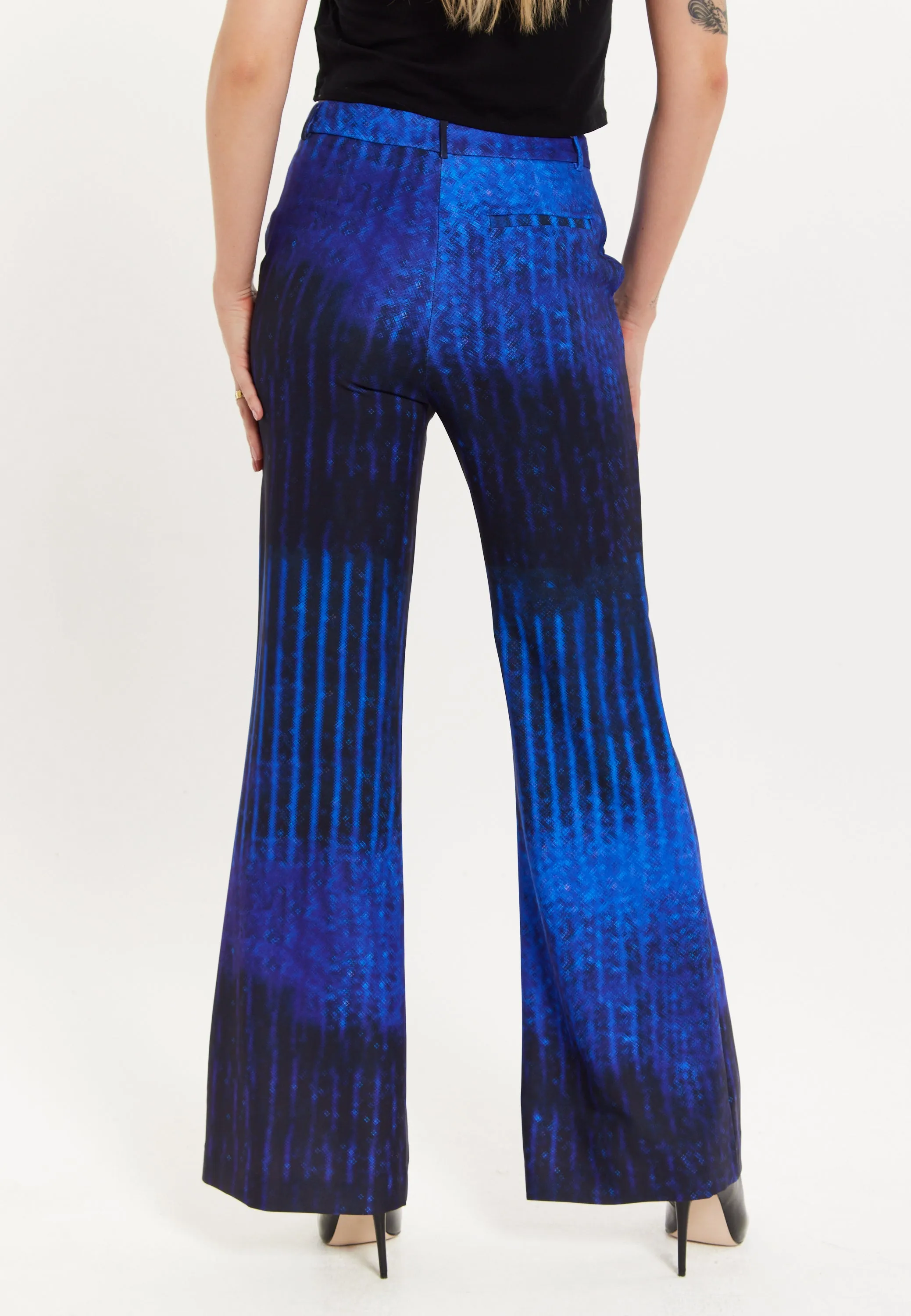 Abstract Print Tailored Trousers