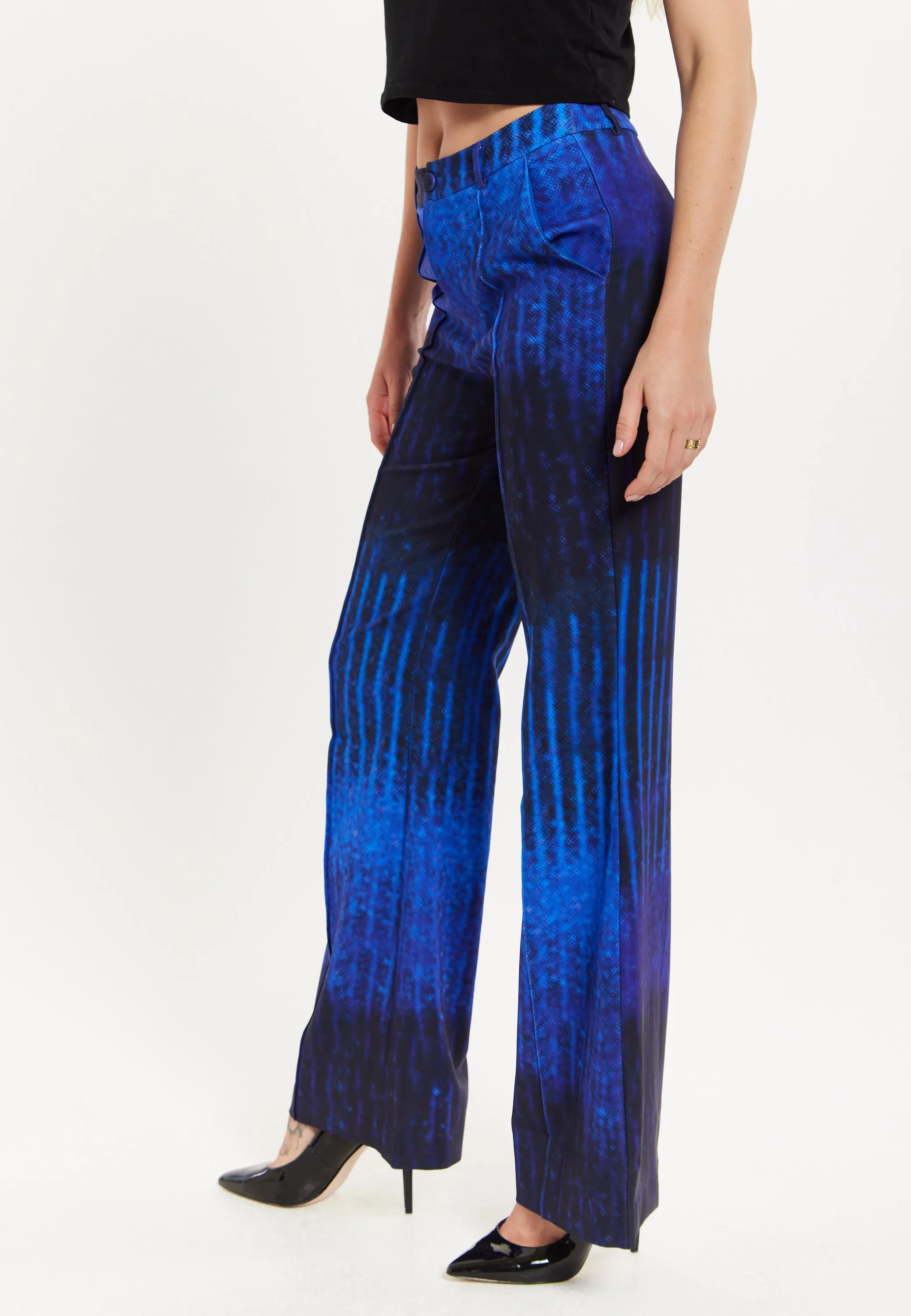 Abstract Print Tailored Trousers