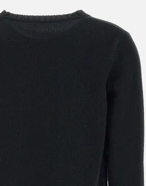 Black Wool and Cashmere Long Sleeve Sweater