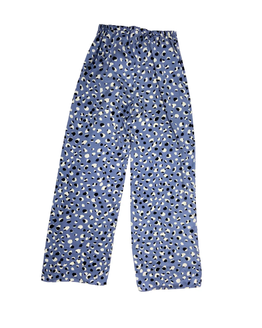 Blue Spotted Wide-Leg Trouser