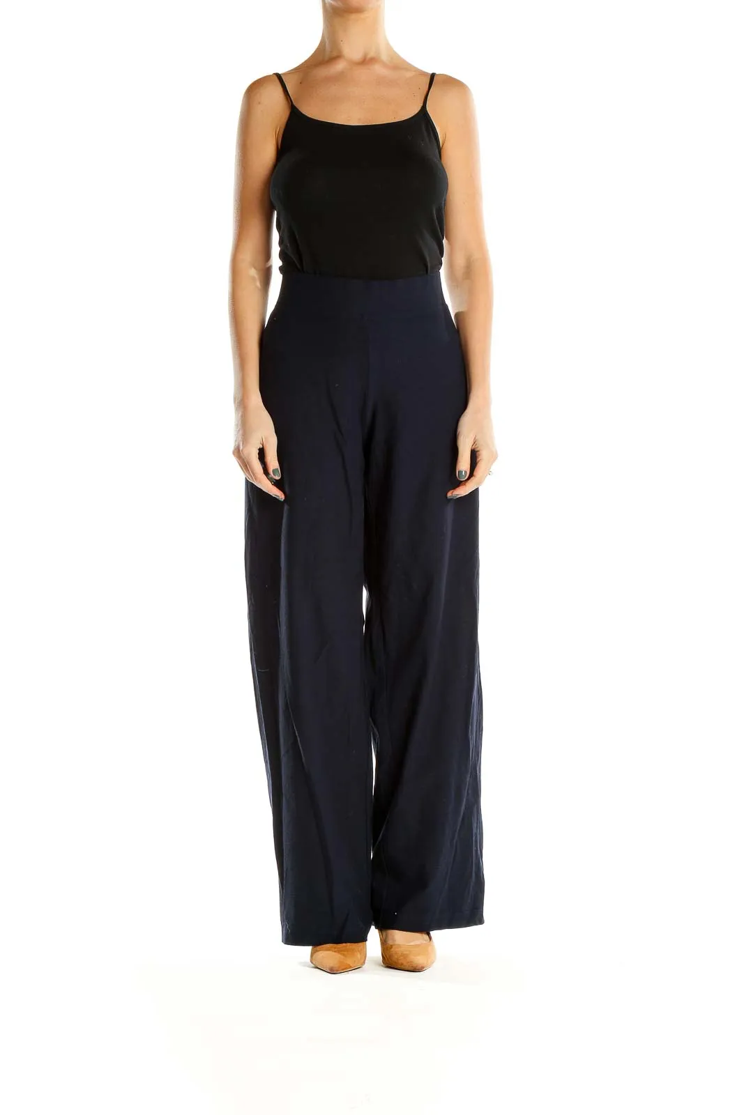 Blue Wide Leg Trousers