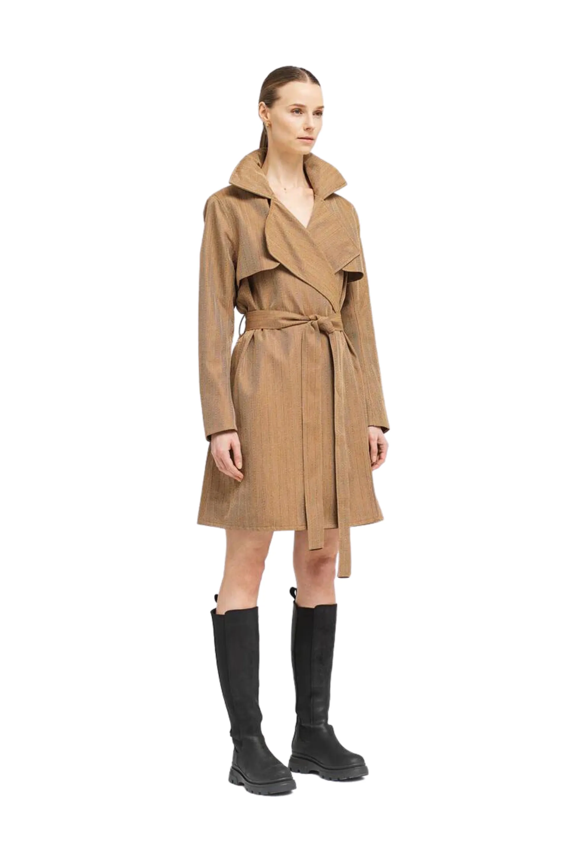 BRGN YR Coat In Camel Tweed