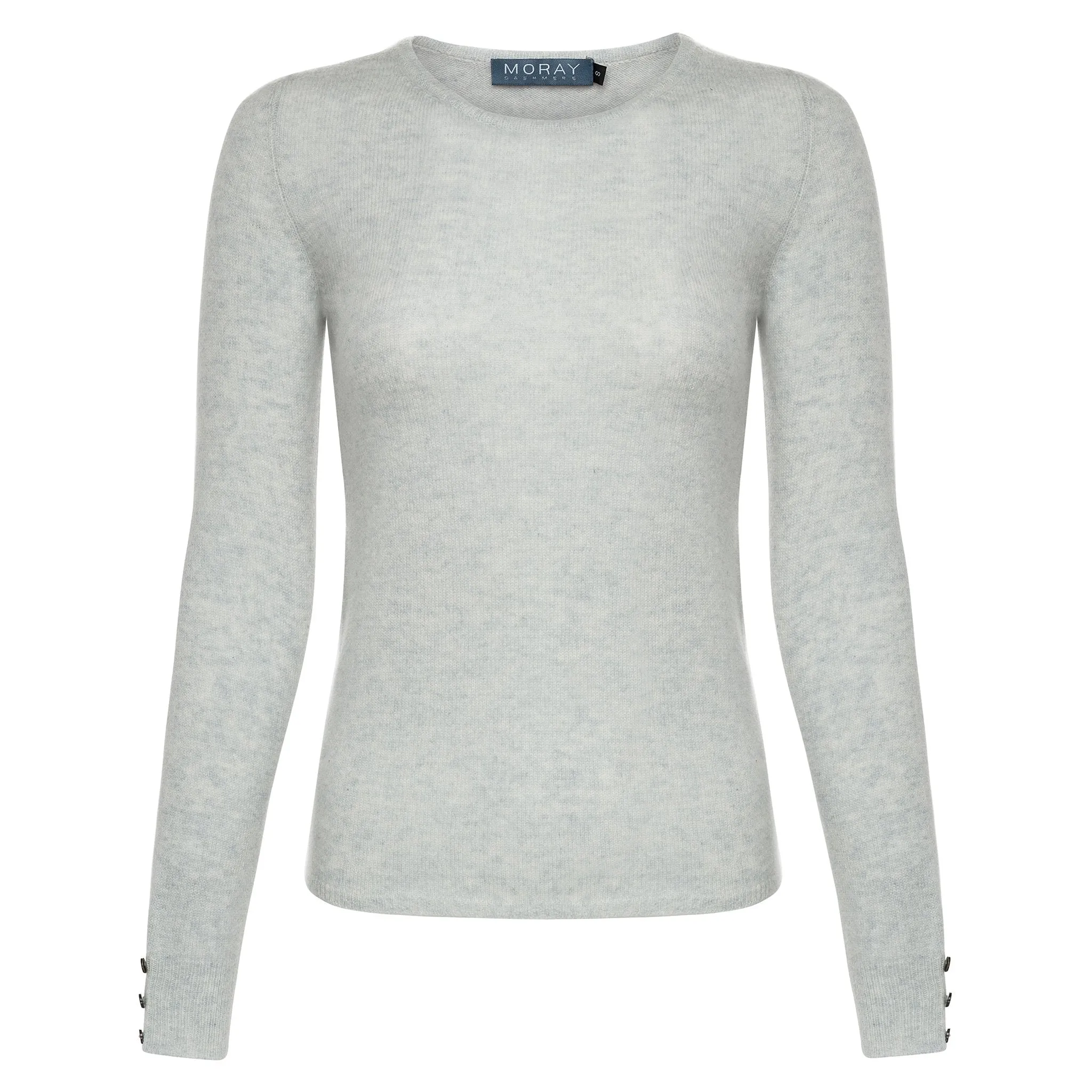 Broughton Cashmere Crew Neck - Light Grey