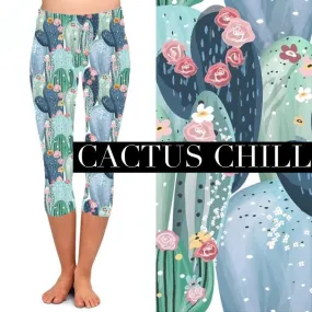 Capri Pocket Leggings: Cactus Chill **PREORDER**