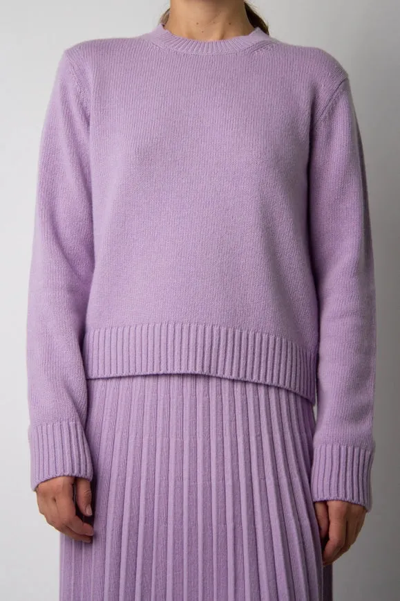 Cashmere Mix Crewneck Sweater Lavander