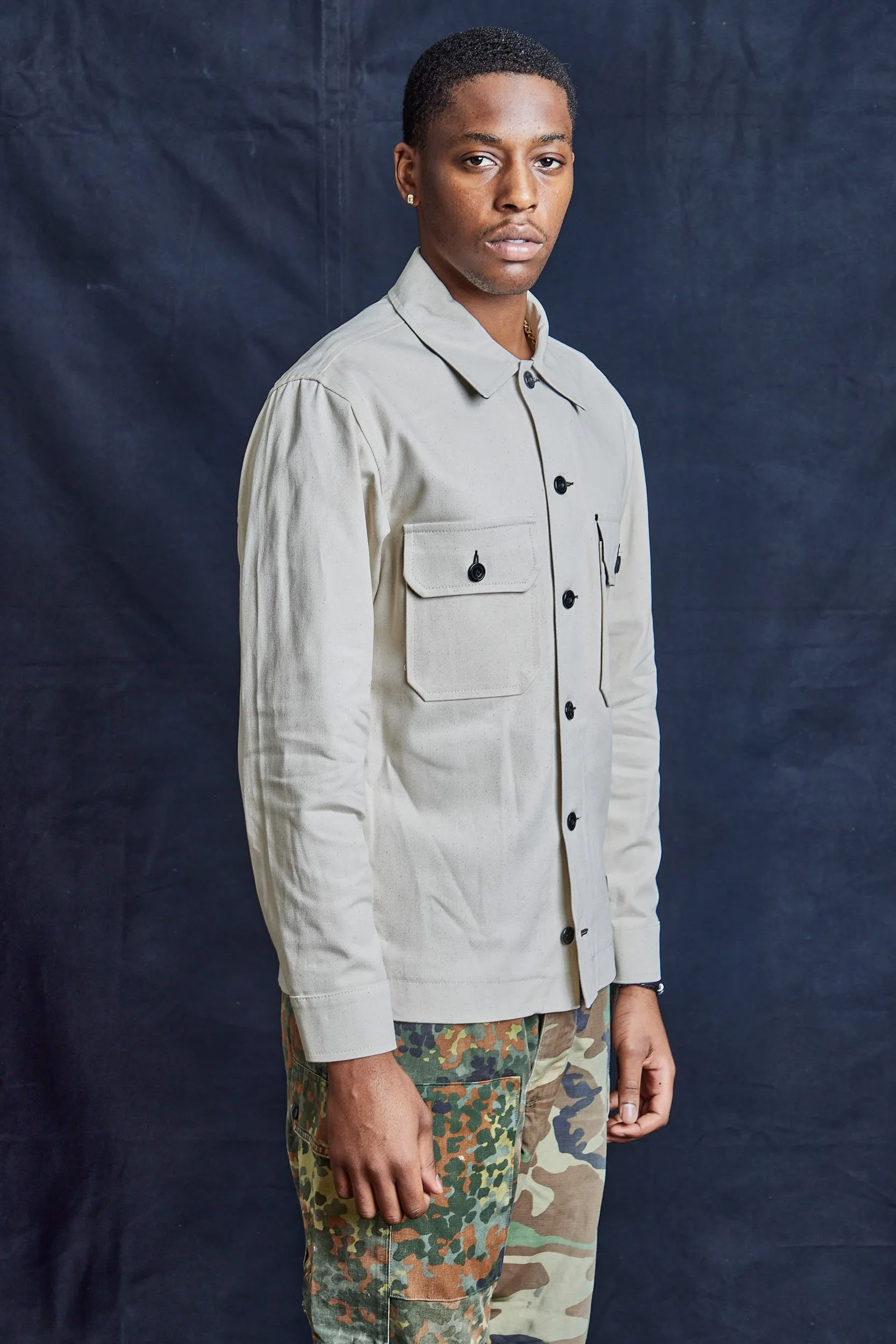 Cotton Workshirt in Ecru