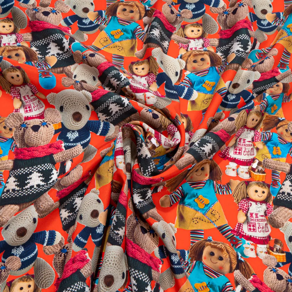 Dolls & Teddy Bears Printed Pure Silk