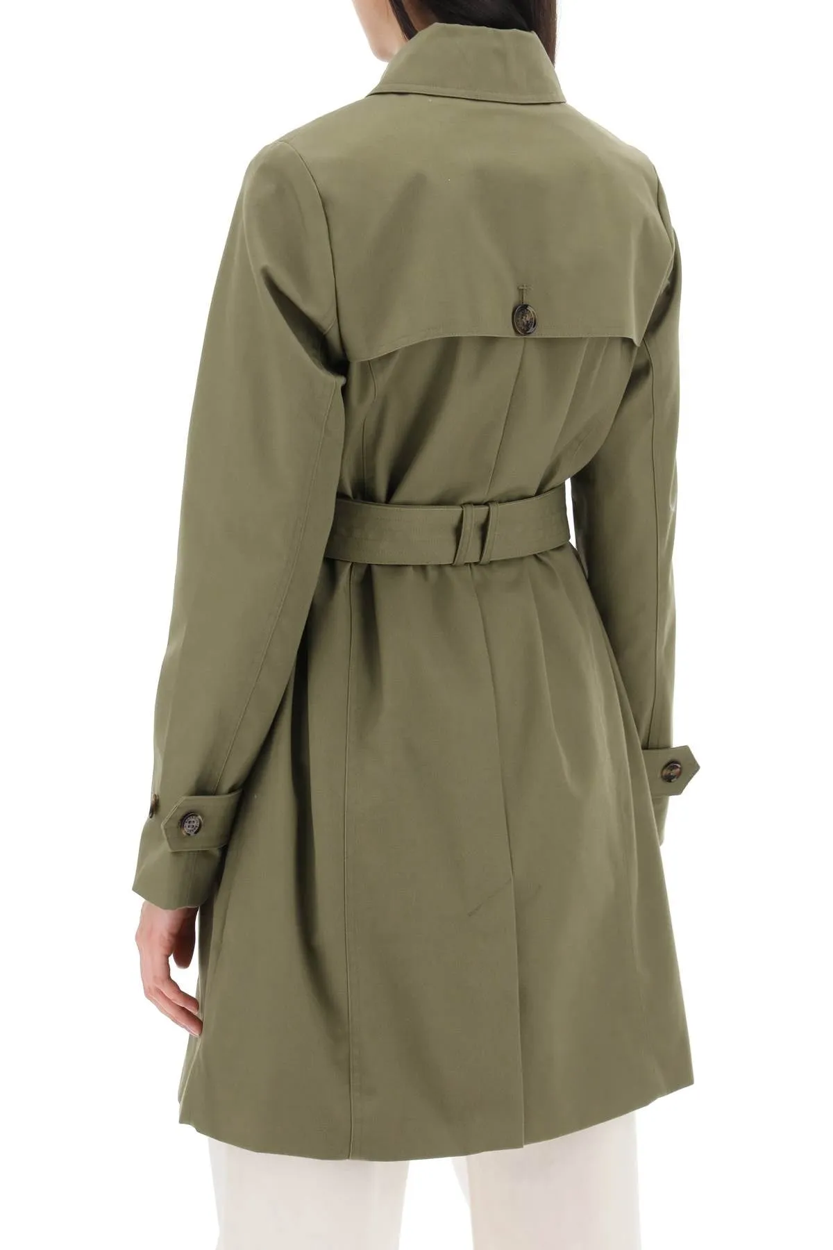 double-breasted trench coat for