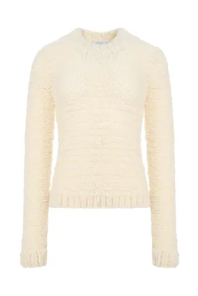 Durand Knit Sweater in Ivory Welfat Cashmere