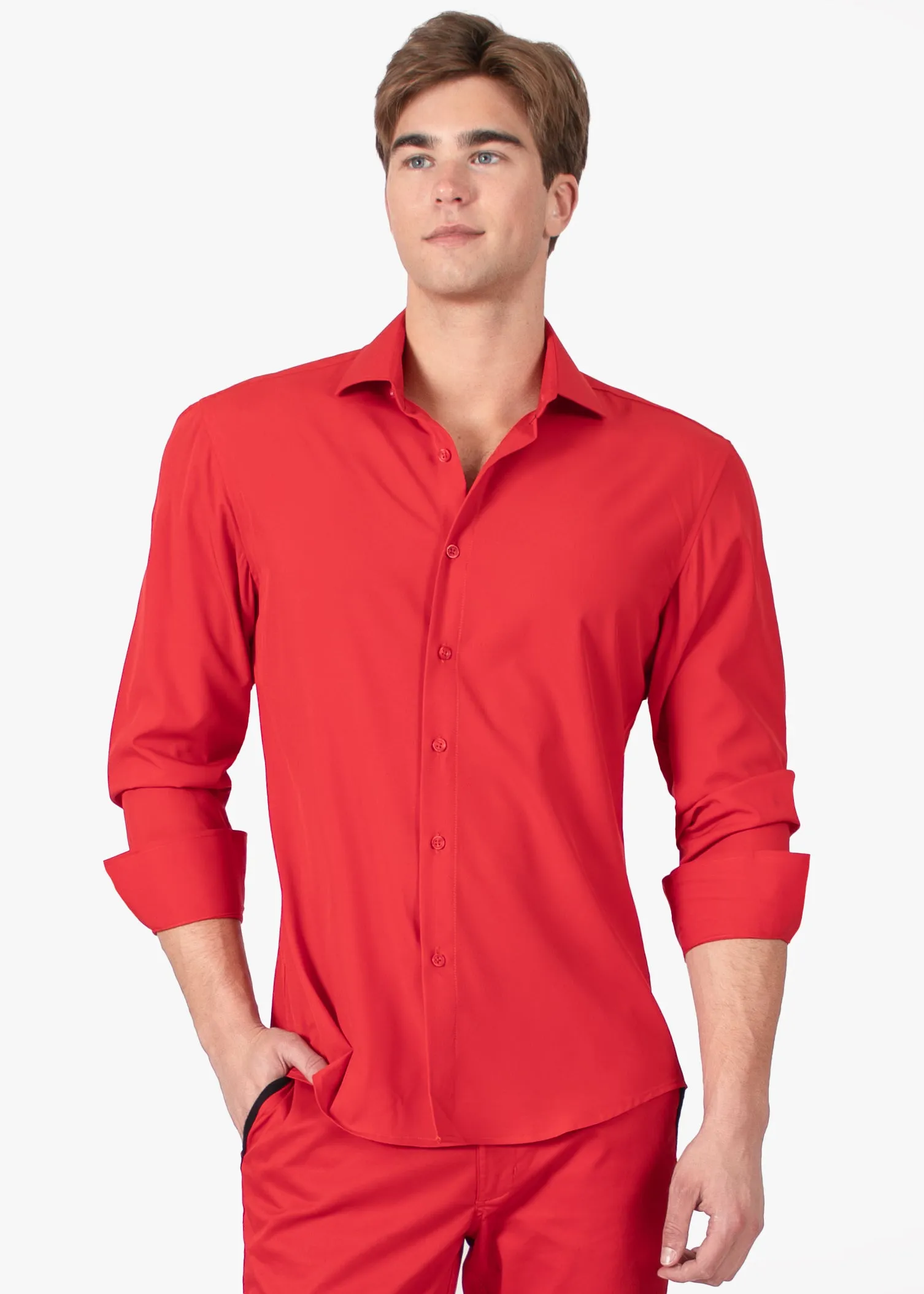 Essential Button Up Long Sleeve Dress Shirt