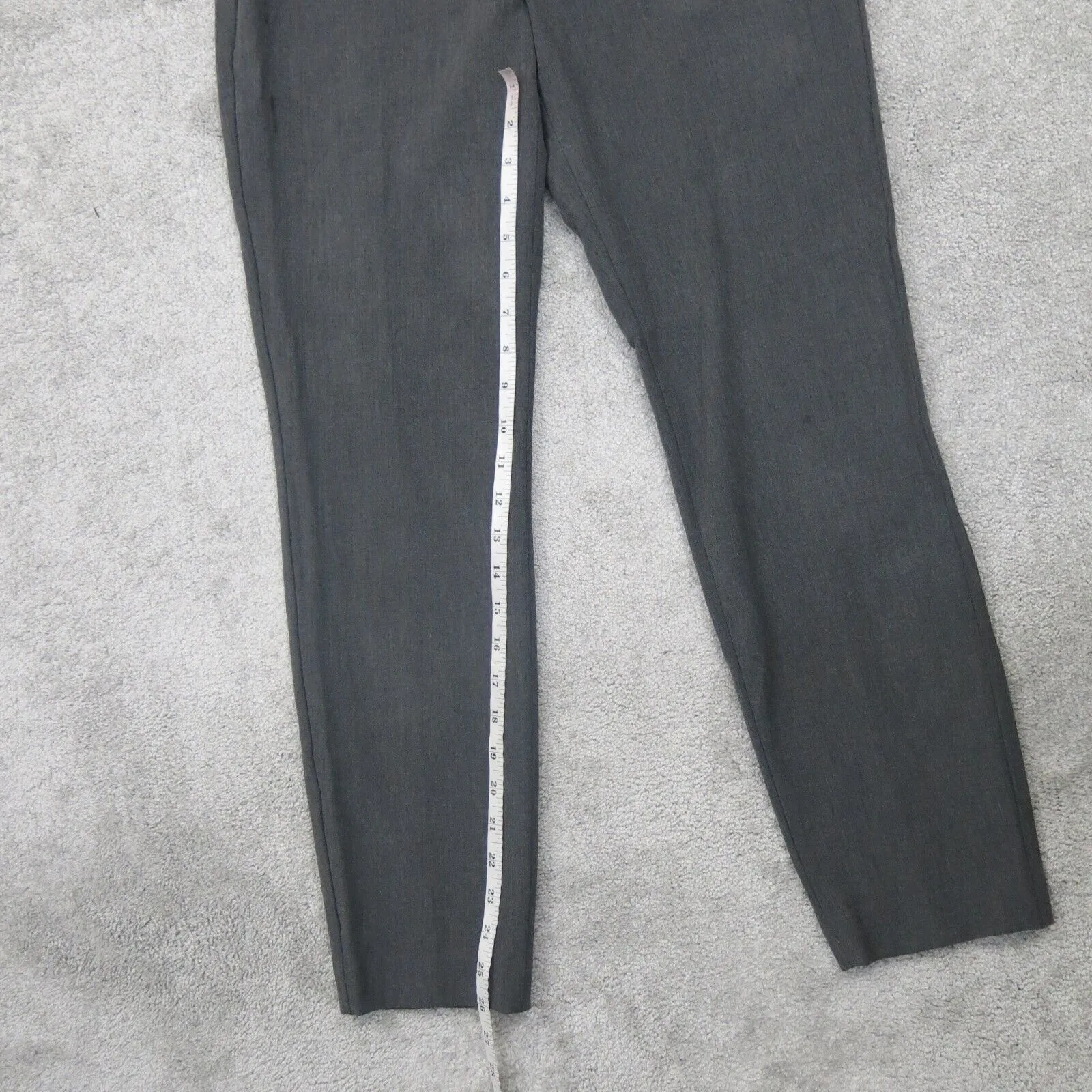 Express Womens Fitted Through Hip Ankle Capri Pants High Rise Charcoal Size 6