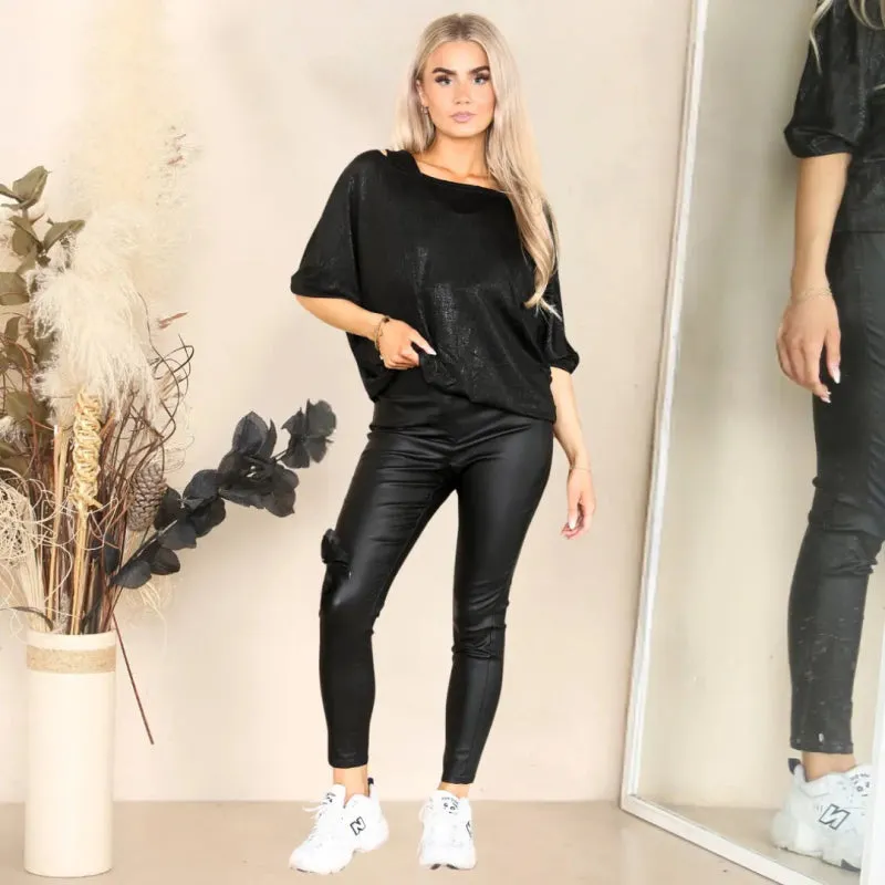 Faux Leather Trousers