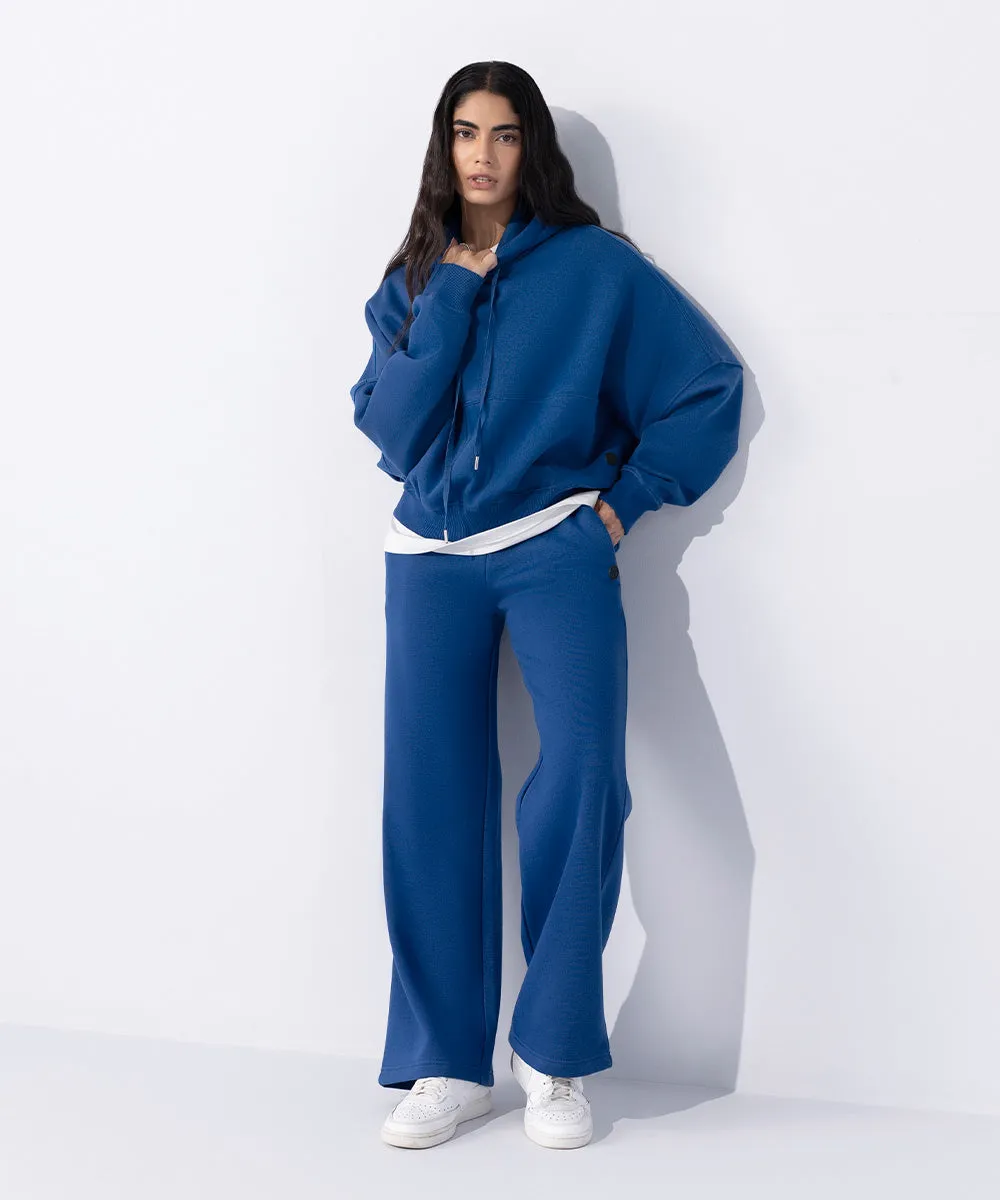 Fleece Wide Leg Jogging Trousers