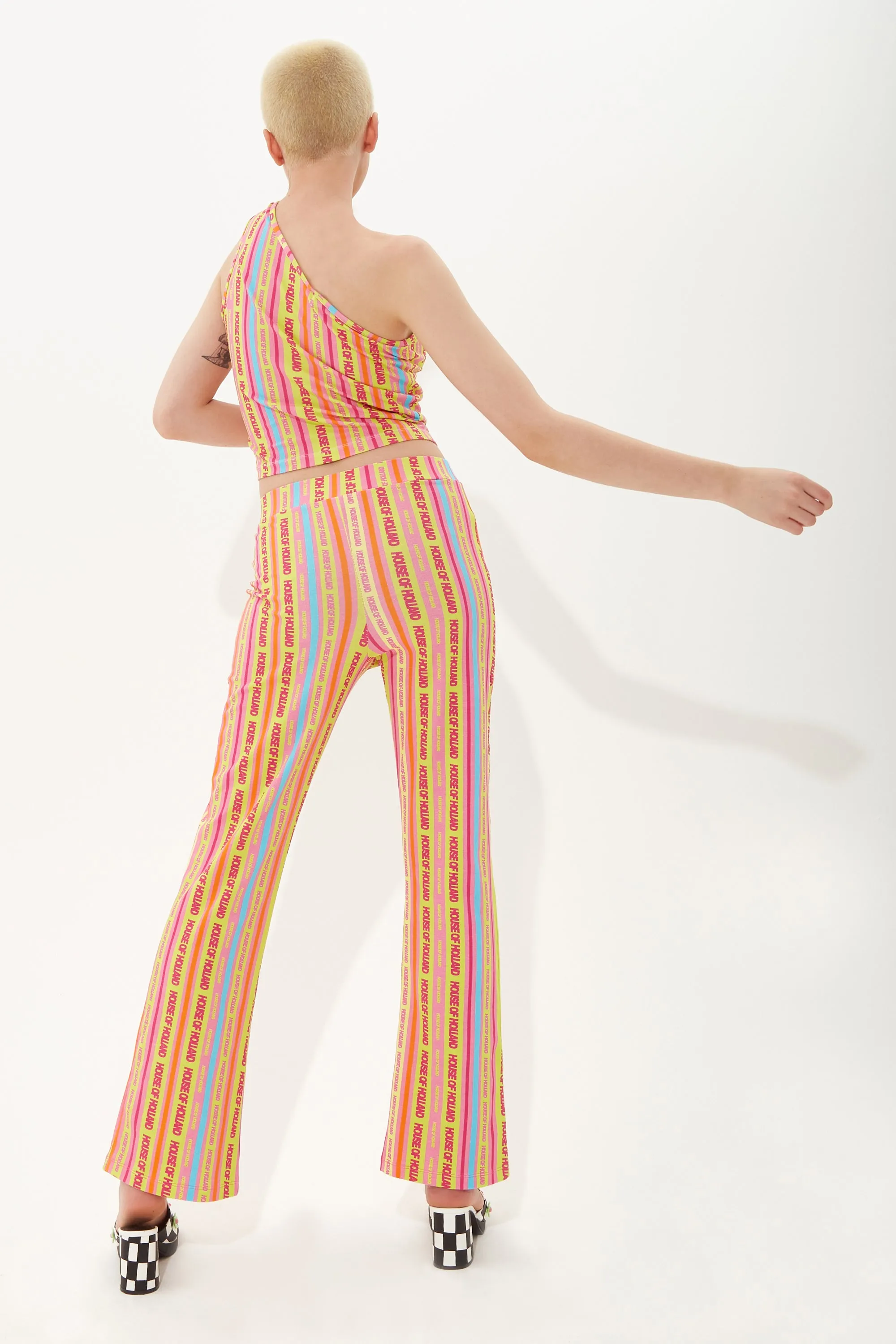 House Of Holland Multicolour Striped Jersey Trousers