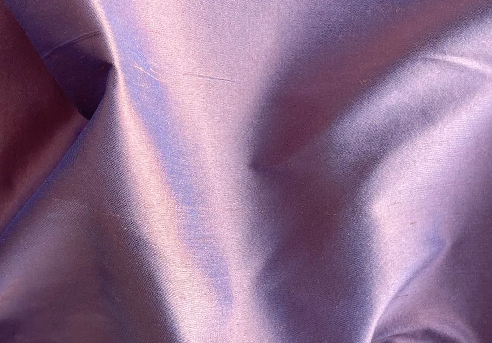 Iridescent Periwinkle Blue & Copper Silk Dupioni (Made in India)