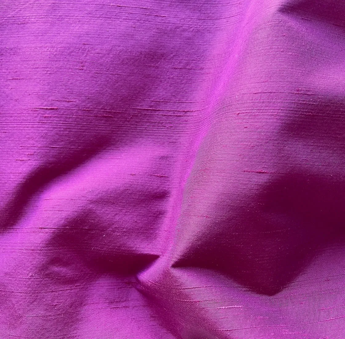 Iridescent Shocking Pink Silk Dupioni (Made in India)