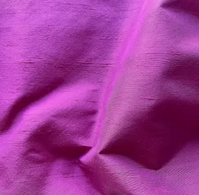 Iridescent Shocking Pink Silk Dupioni (Made in India)