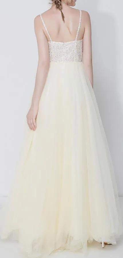 Long Sequin Tulle Gown