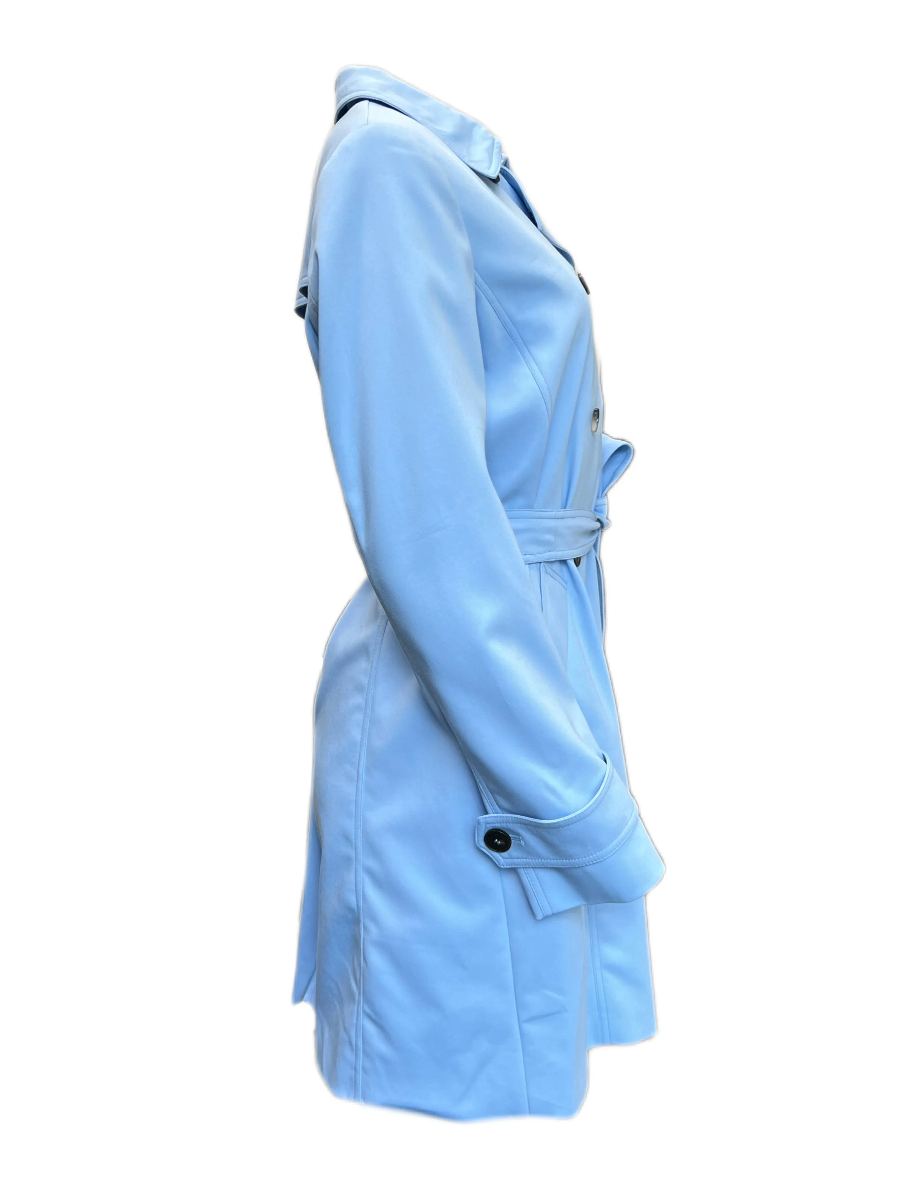 Marella By Max Mara Women's Blue Razza Double Breasted Trench Coat Size 10