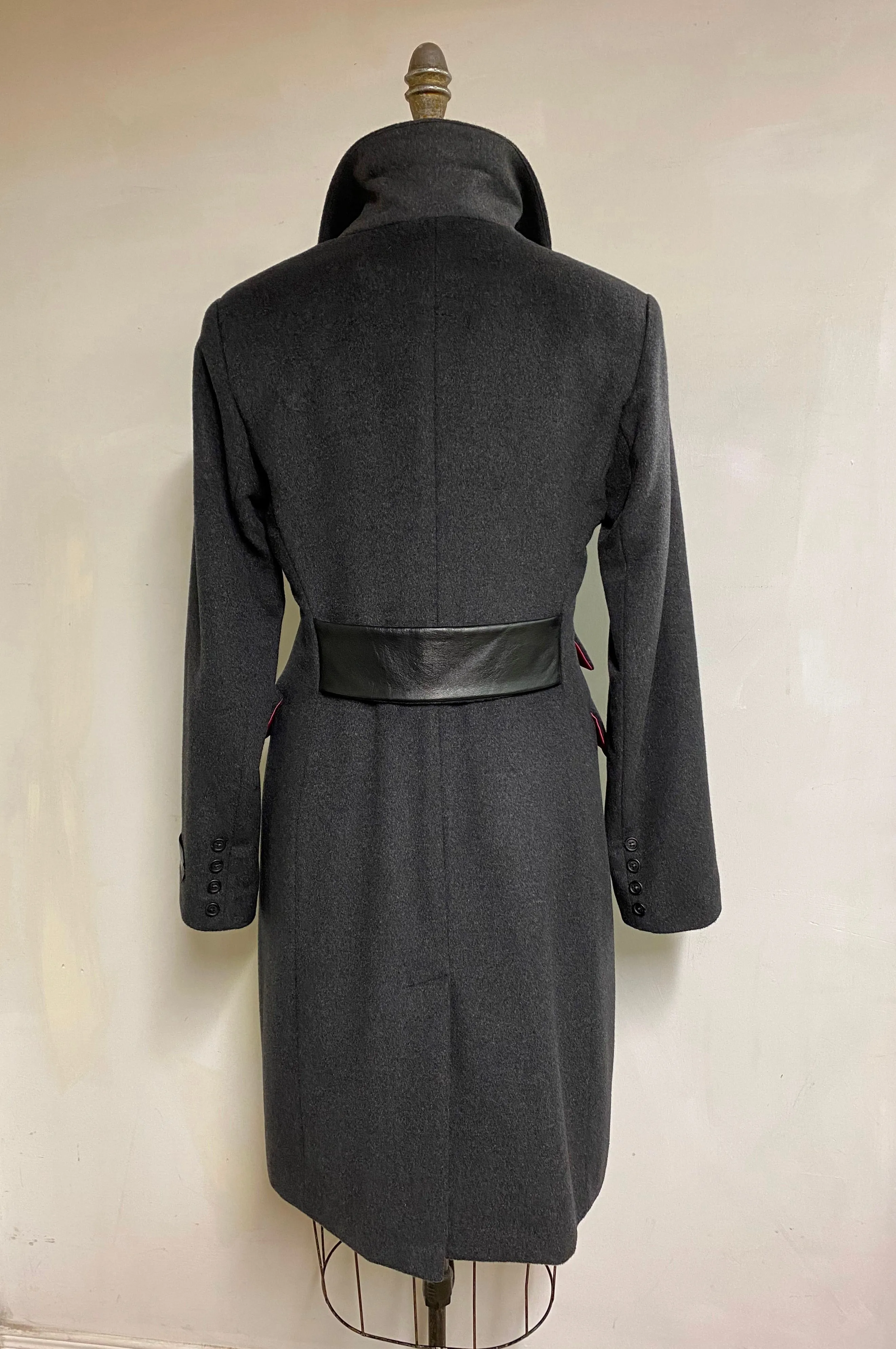 Mary Equestrian Style Coat - 50% Cashmere & Wool Blend