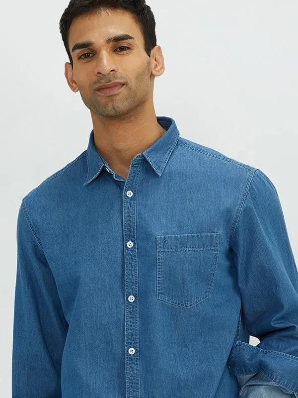 Men Solid Full Sleeve Cotton Shirt