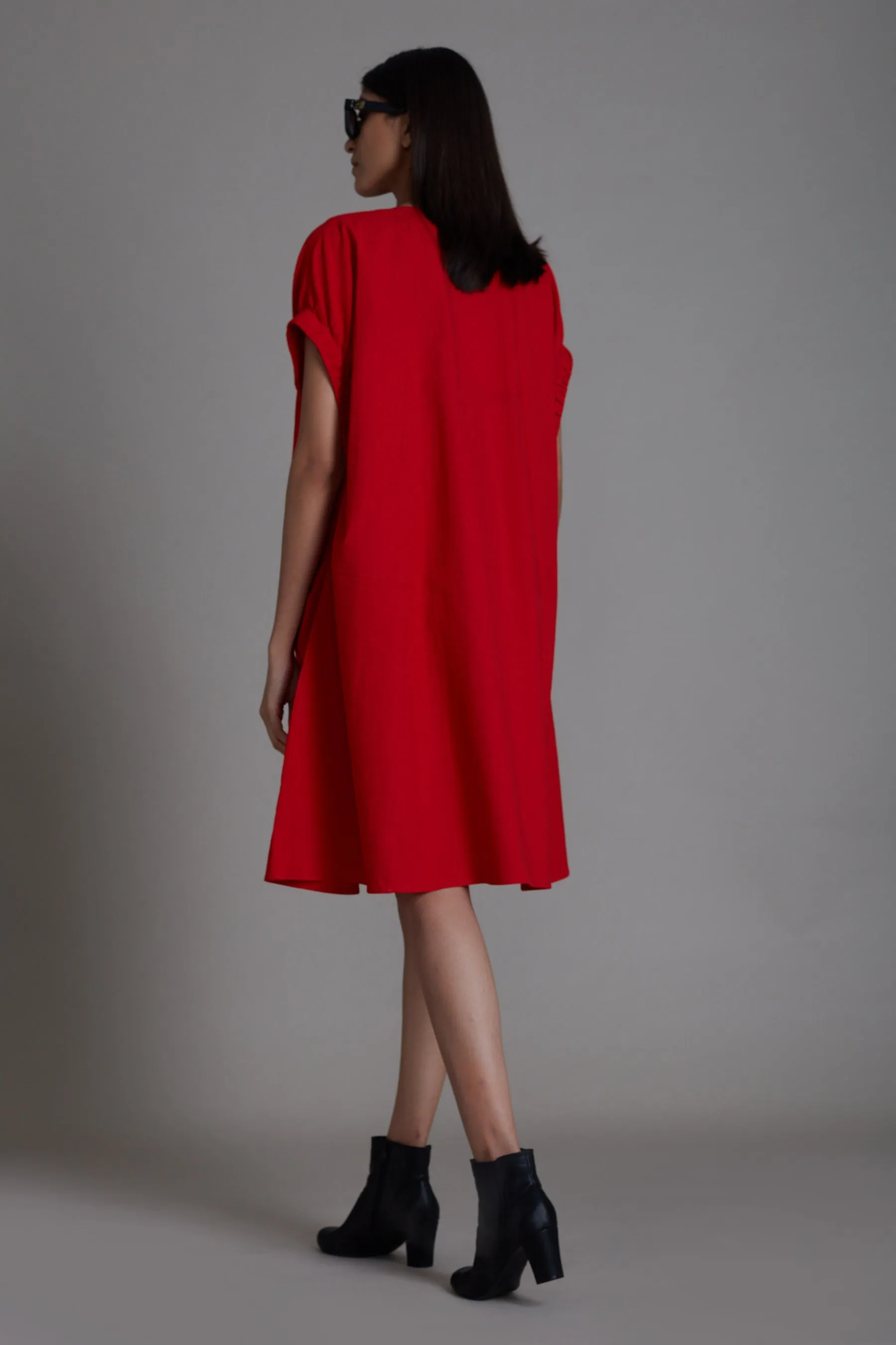 Midi length shift dress