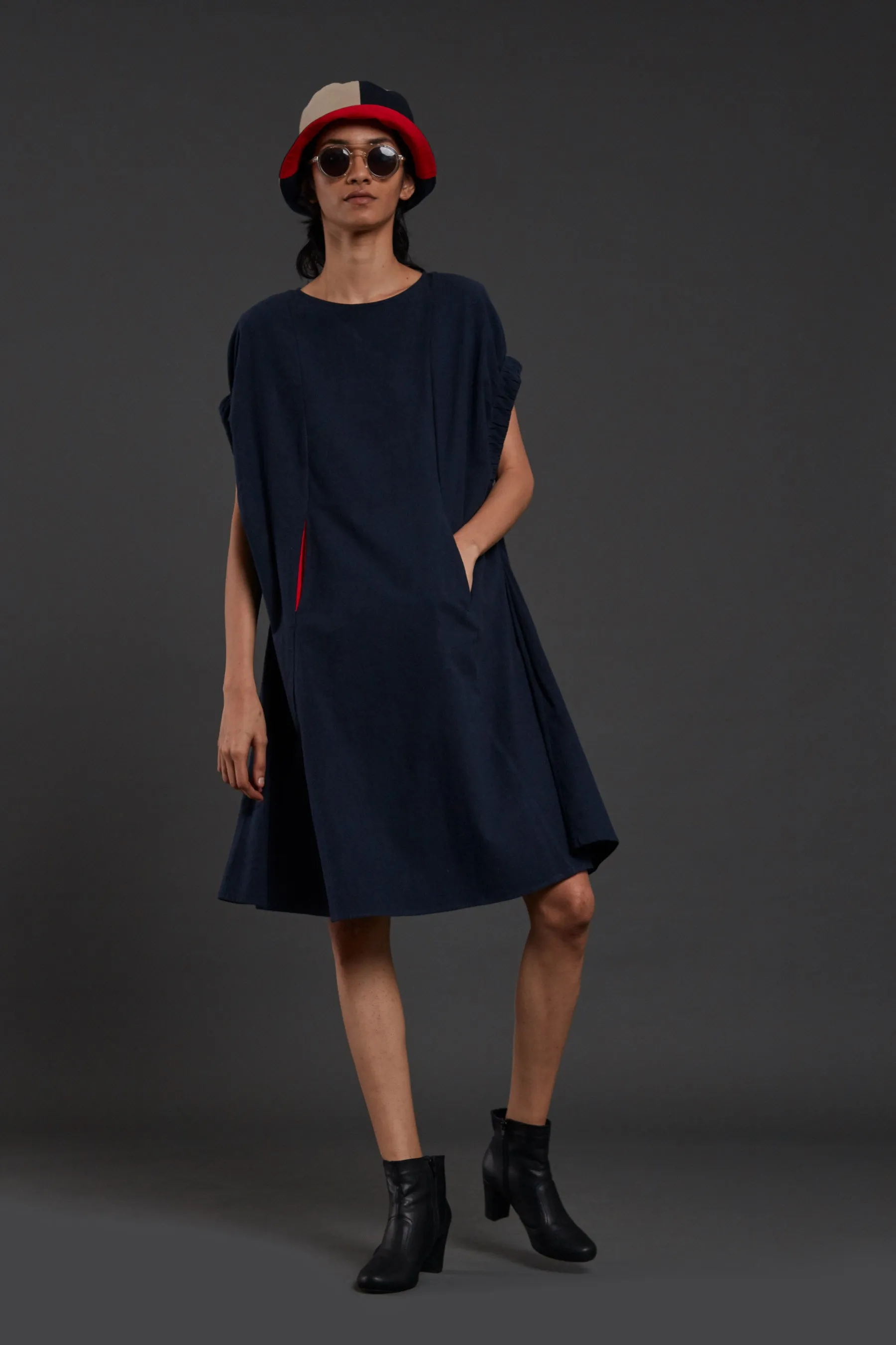 Midi length shift dress