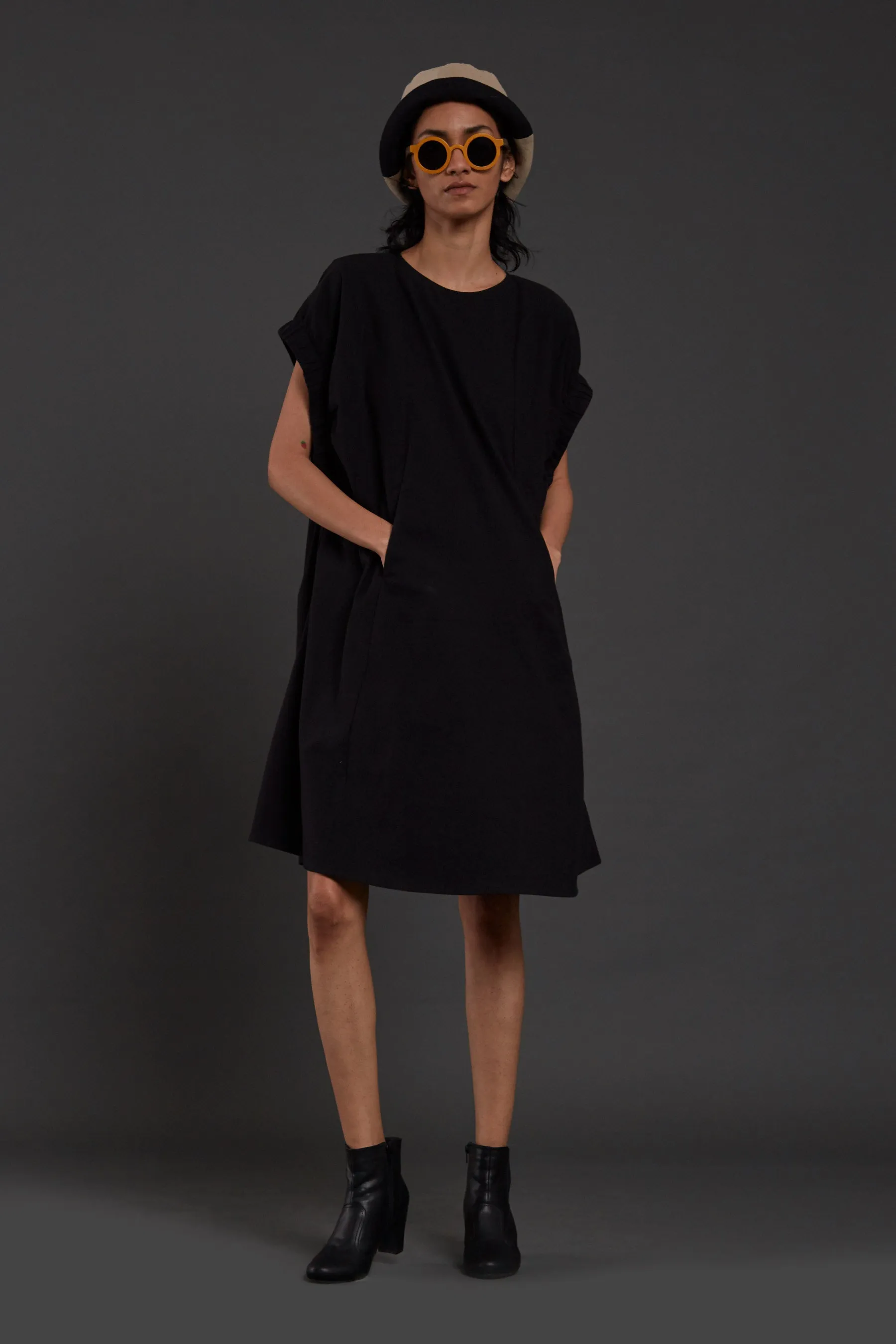 Midi length shift dress