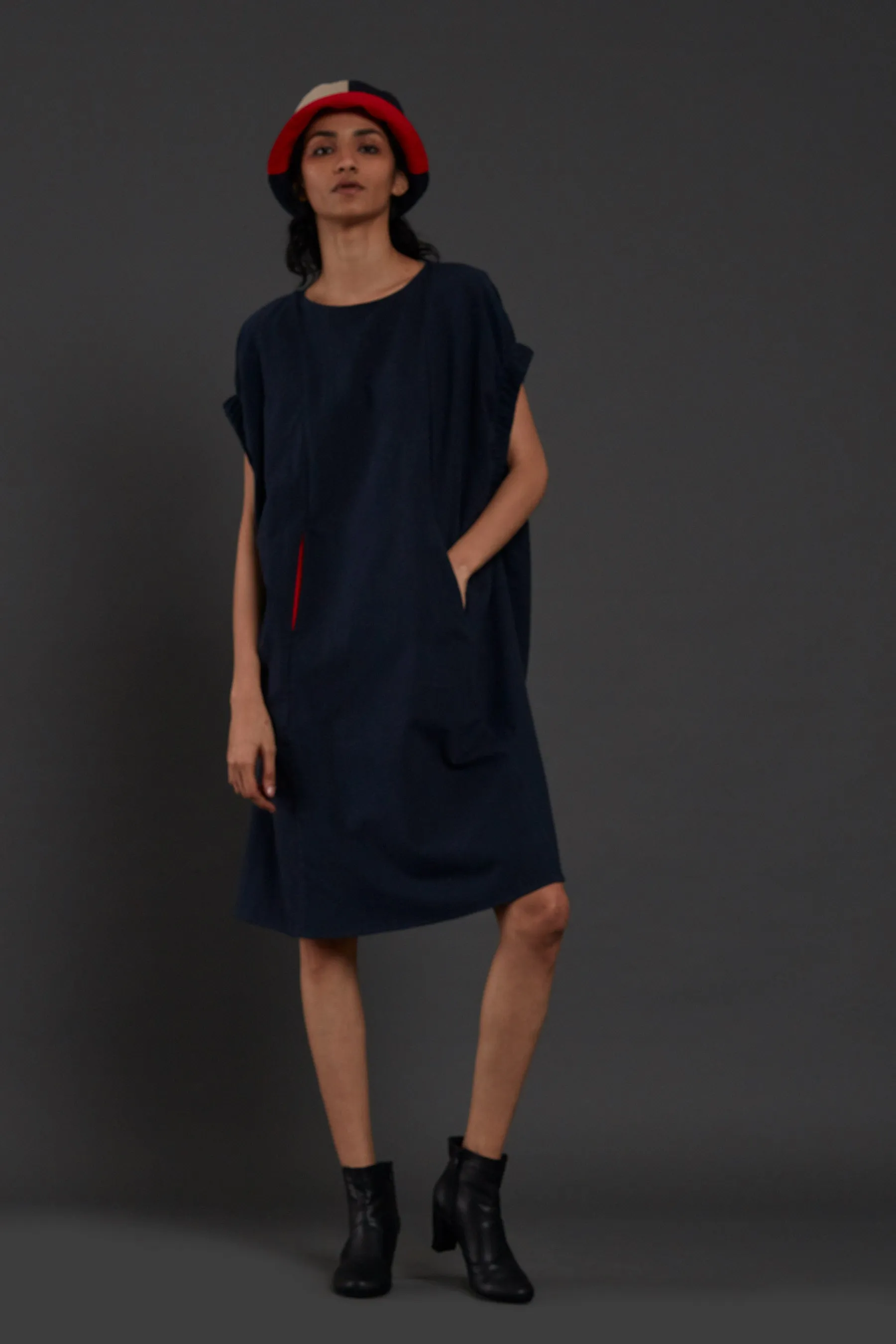 Midi length shift dress