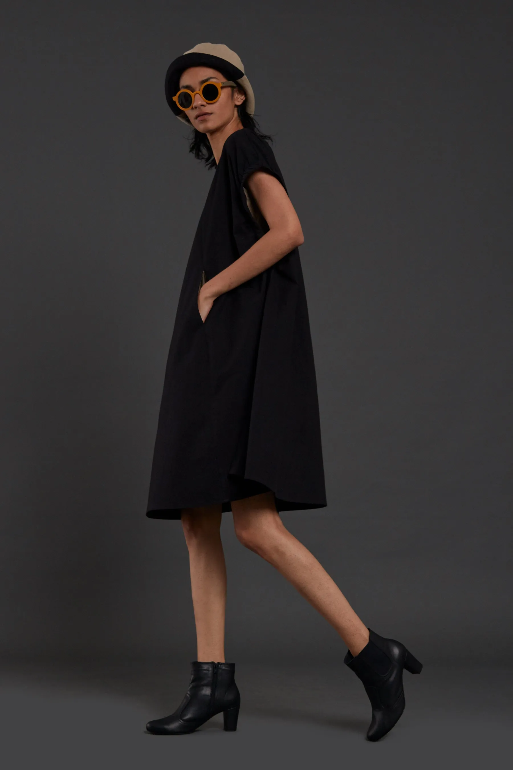 Midi length shift dress