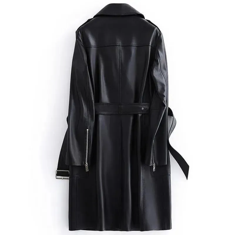 NYC Leather Trench Coat for Women