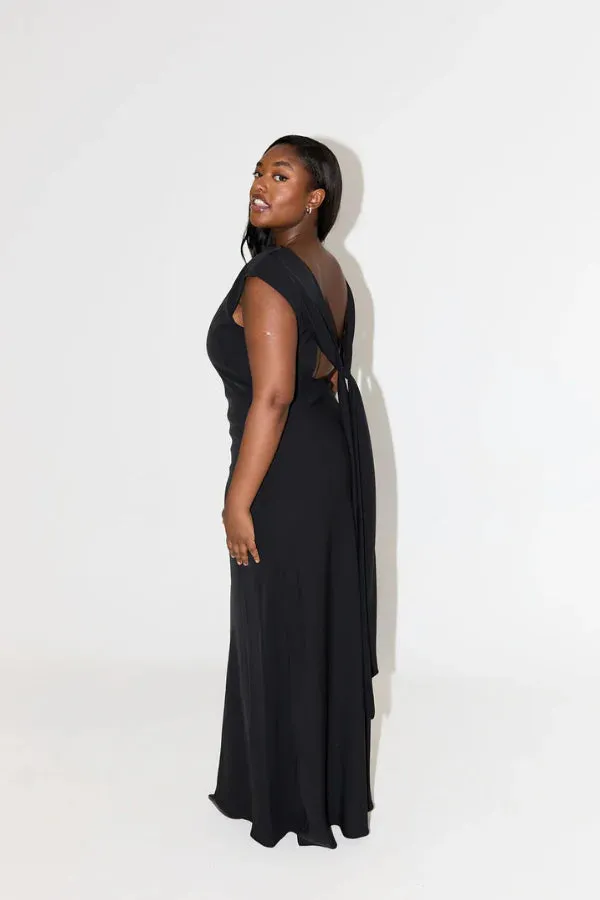 Odd Muse The Ultimate Muse Drape Back Maxi Dress - Black