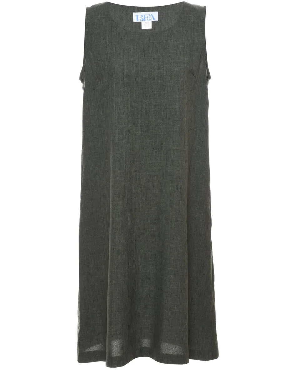 Olive Green Shift Dress - M