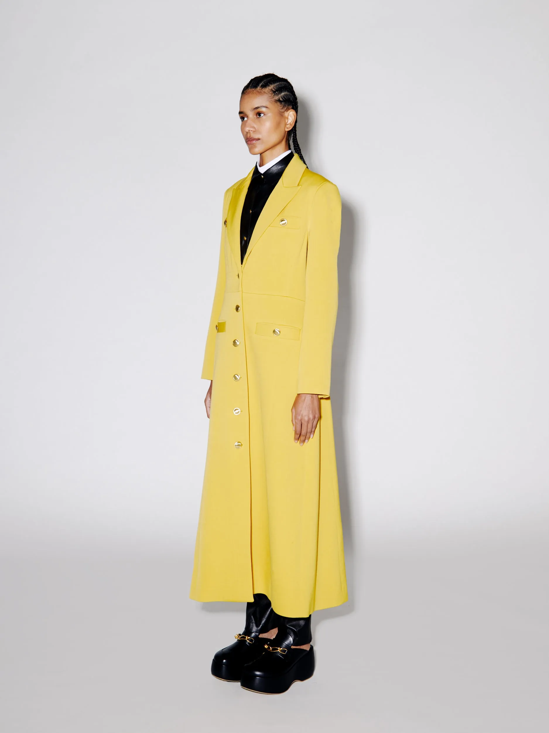 Peak Lapel Maxi Coat