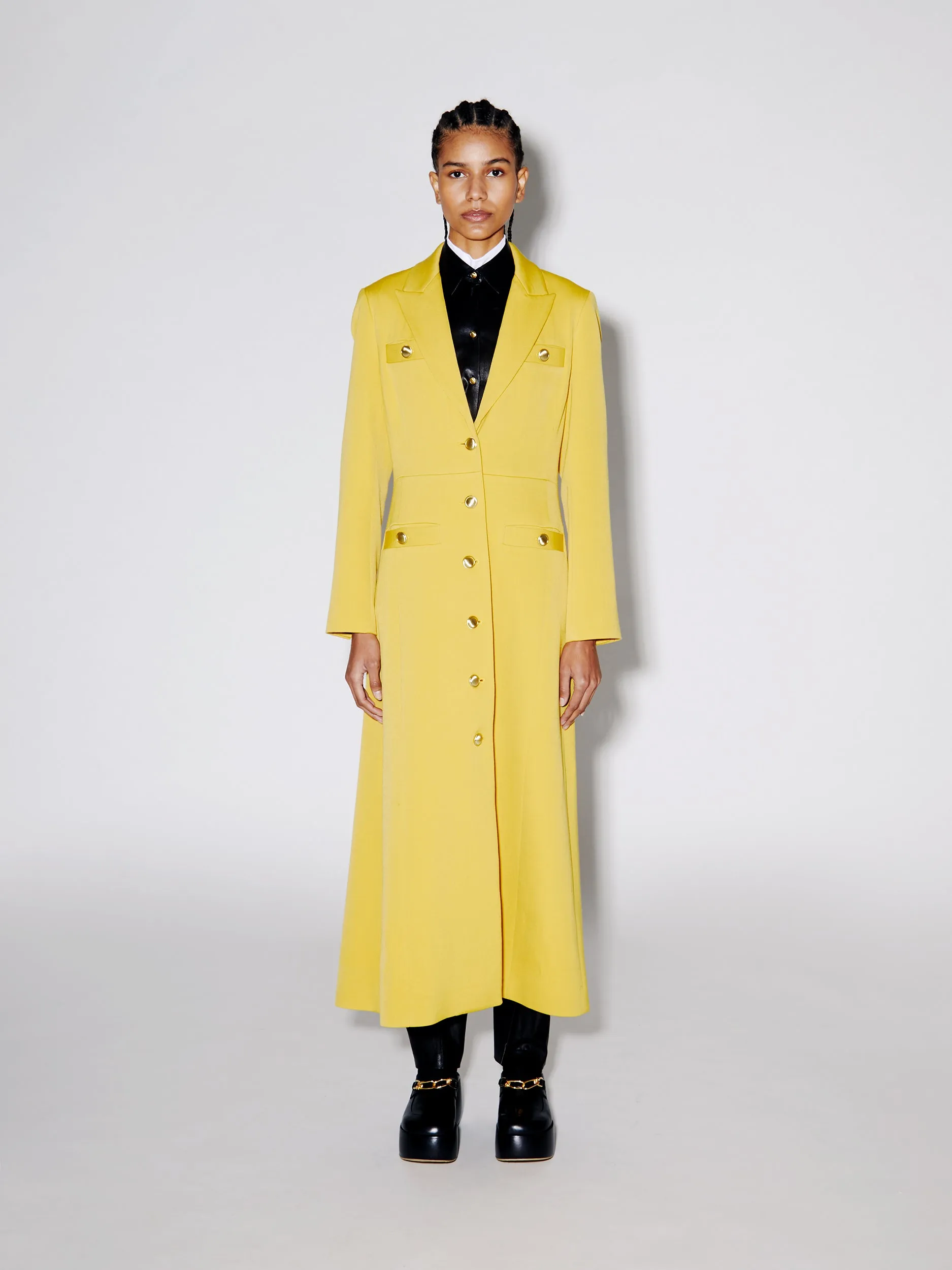 Peak Lapel Maxi Coat