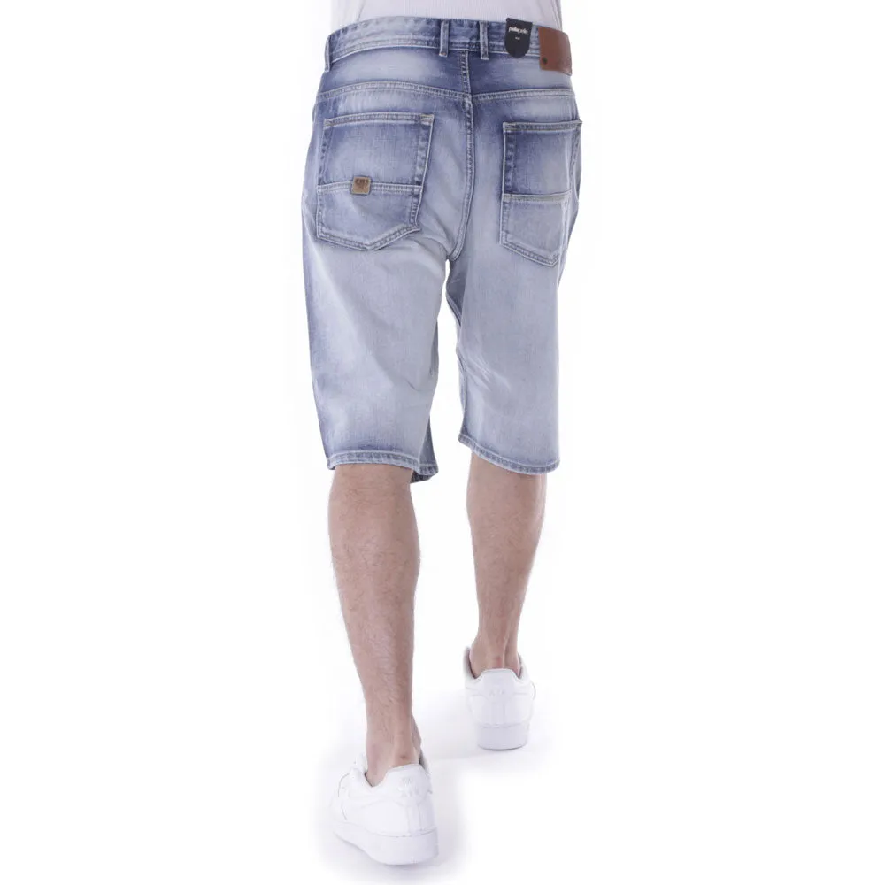 Pelle Pelle Buster Baggy Denim Shorts White Wash