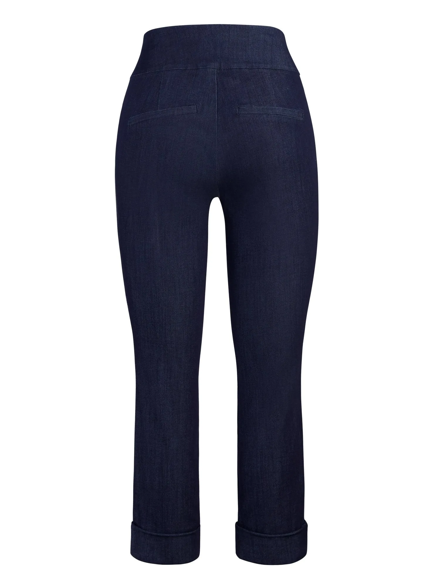 Petite Whitney High-Waisted Pull-On Slim-Leg Capri Pant - Denim