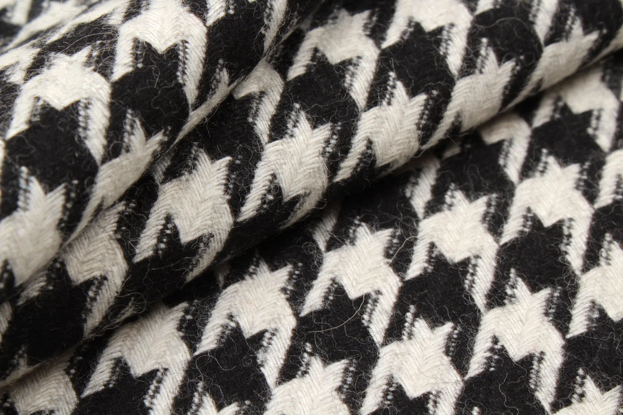 Recycled Wool for Coats - Houndstooth