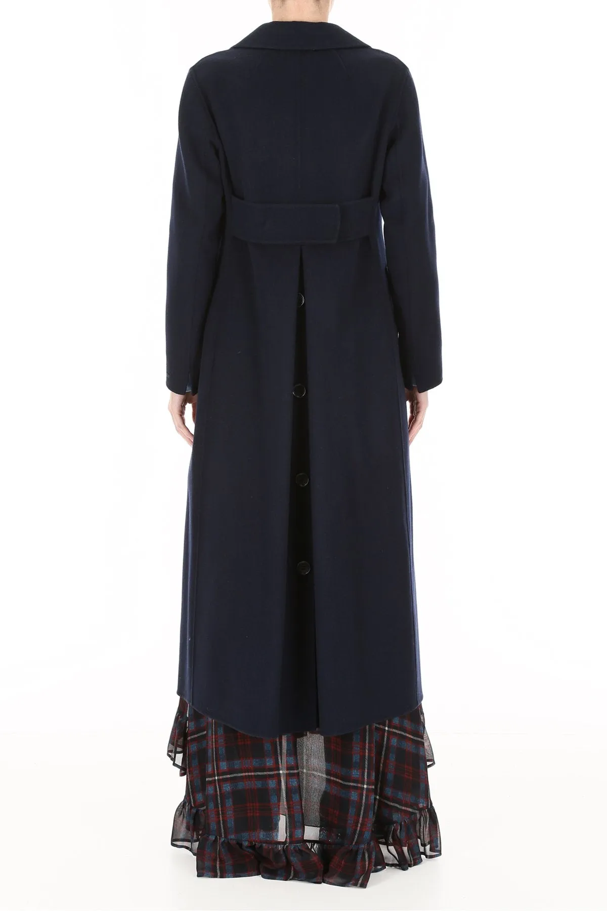 'S Max Mara Wool Buttoned Long Coat