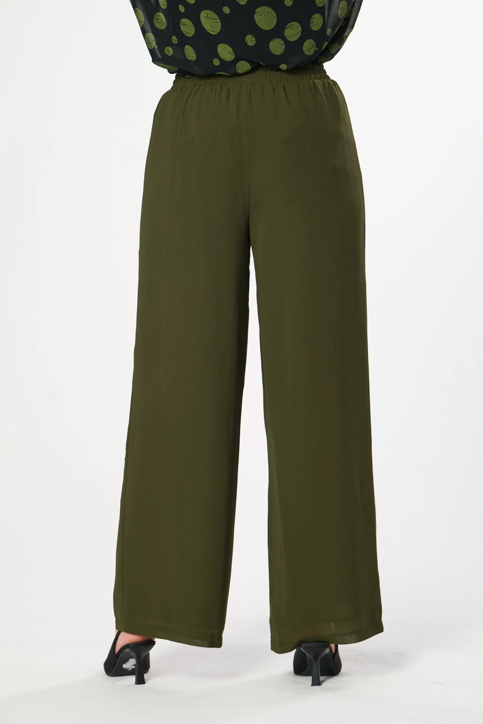 Saloos Plain Wide Leg Trousers