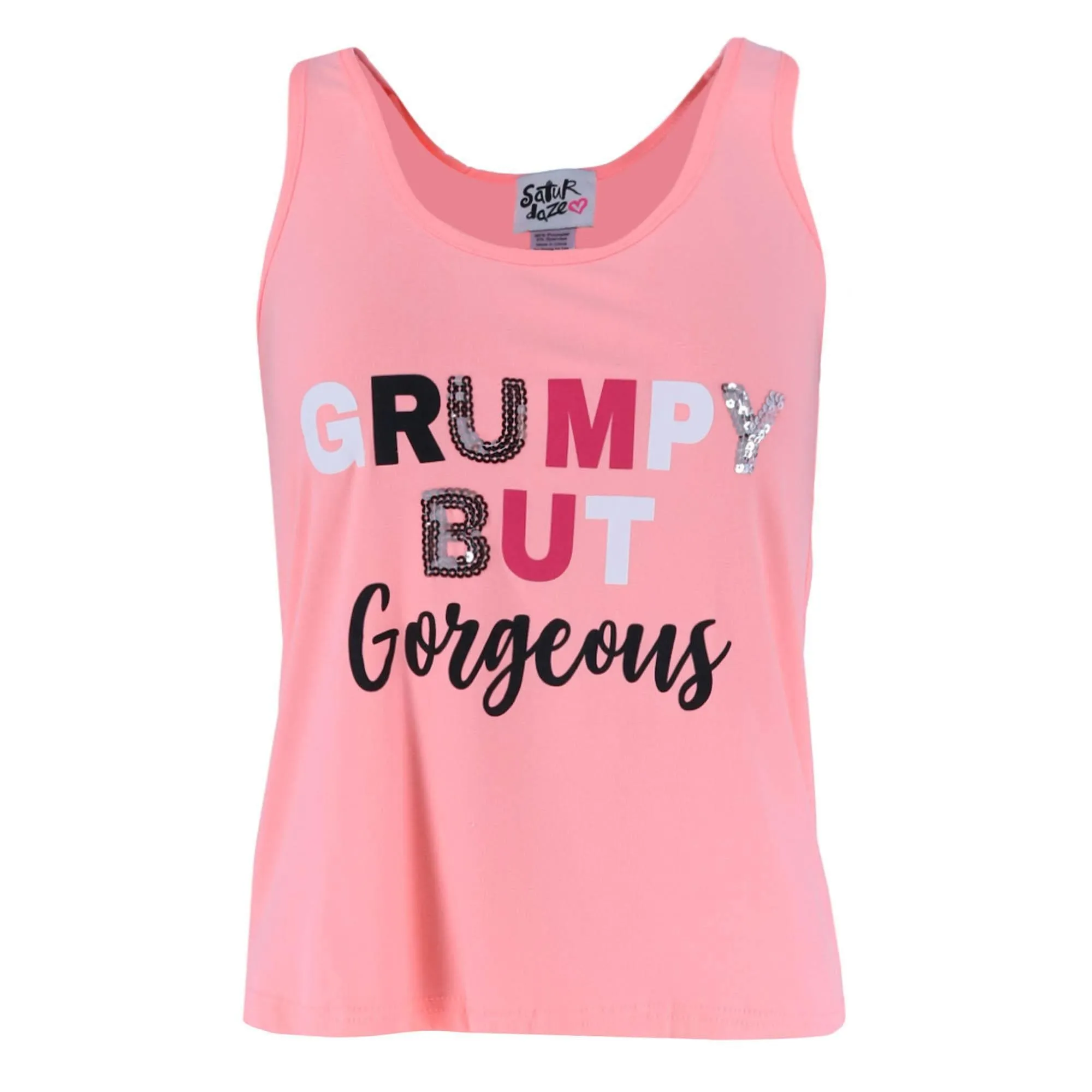 Saturdaze Women's Plus Size Grumpy Gorgeous Tank Top and Capri Set