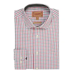 Schoffel Mens Milton Tailored Shirt - Chilli/Loden Check