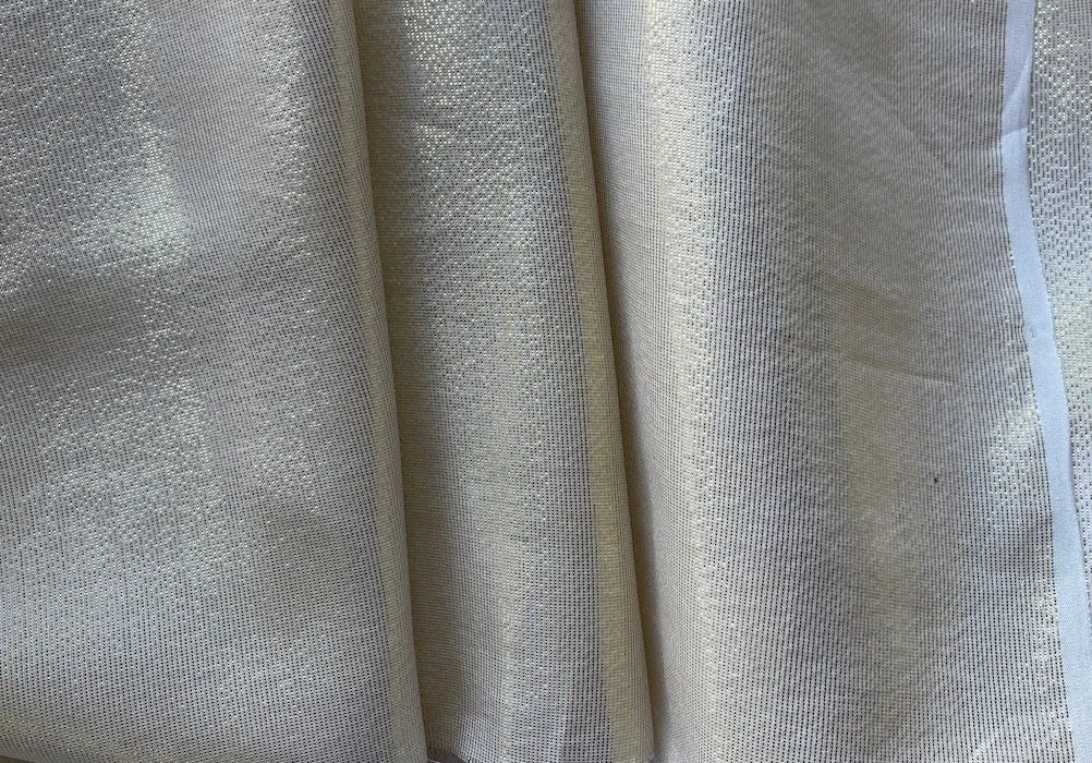 Semi-Sheer Pale Gold Gossamer Silk Lame (Made in Italy)