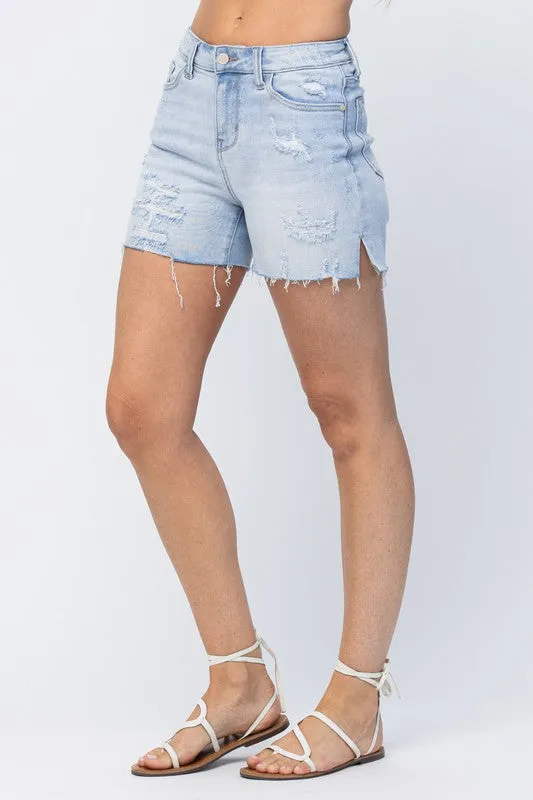 Side Slit Cutoff Shorts