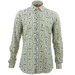 Tailored Fit Long Sleeve Shirt - Shell Fan