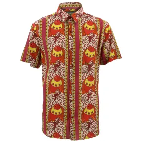 Tailored Fit Short Sleeve Shirt - Fire Fish