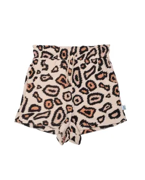 The Girls Club Digi Leopard Print Relaxed Shorts