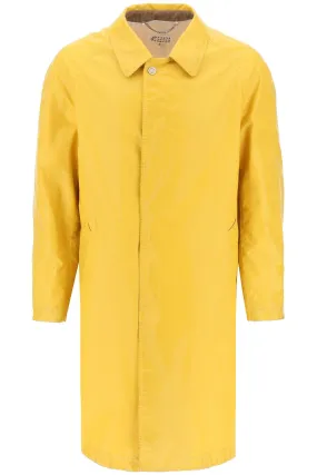 TRENCH COAT IN WORN-OUT EFFECT COATED COTTON